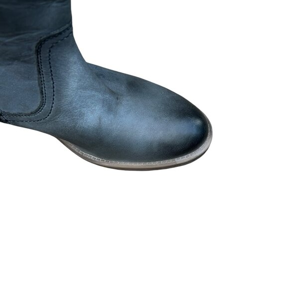 Roan by Bedstu Date Bluish Gray Leather Double Buckle Tall Shoes Size 8.5 - Picture 4 of 16